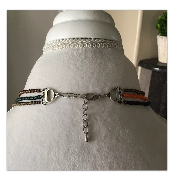 LAST 1! NEW Necklace Earrings SET Southwest Desert Colors Boho Medallions Beads - Picture 8 of 12